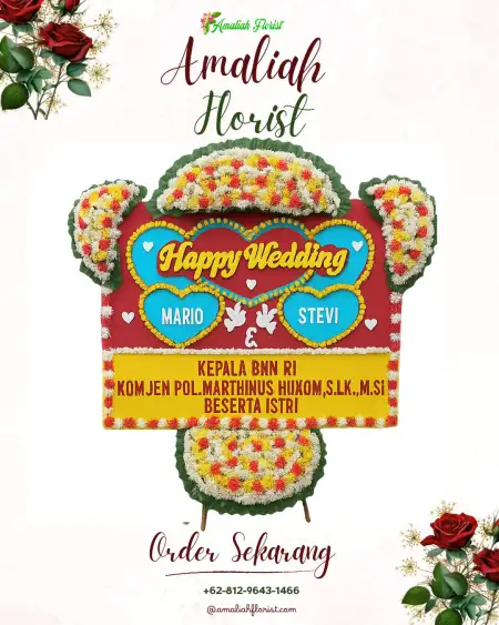 Papan Bunga Pernikahan Bungurberes